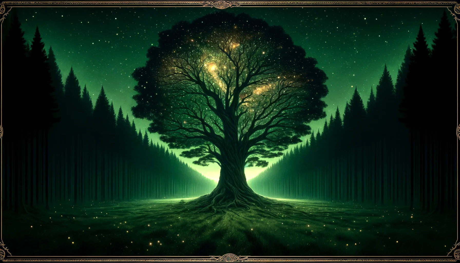 Mystical tree overlay